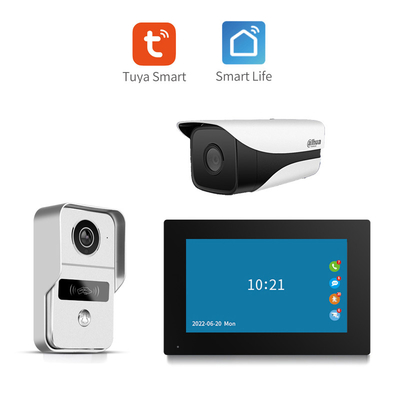 Ασύρματο 1080p Wifi τηλεοπτικό Doorbell συνδεμένη με καλώδιο νυχτερινή όραση καμερών 7 ίντσας είσοδος