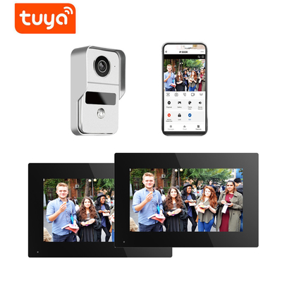 Το ασύρματο σύστημα τηλεφωνικών IP Doorbell ενδοσυνεννοήσεων πορτών WIFI τηλεοπτικό 1080P σύνδεσε με καλώδιο τη νυχτερινή όραση καμερών