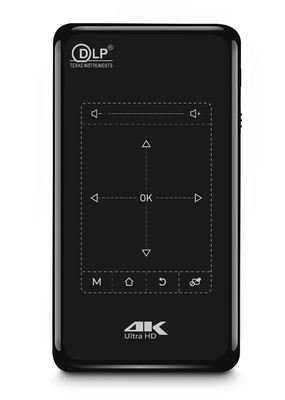 Μίνι φορητός βιντεοπροβολέας 65 Lumens Είσοδος HDMI/USB/AV/VGA Καθαρό βάρος 206g