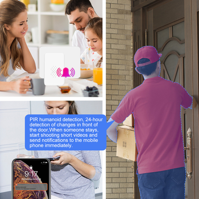 Έξυπνο σπίτι Doorbell ανίχνευσης PIR με φακό μήκους F2.0 3mm τον εστιακούς και τον έλεγχο φωνής
