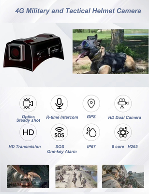 3G 4G Wi-Fi GPS Mini Smart Helmet Camera Ενσωματωμένη μπαταρία 4000mAh για εγγραφή βίντεο