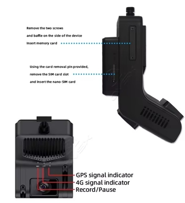 Ορισμός 4G WiFi GPS νυχτερινή όραση Dash κάμερα με εγγραφή βρόχου και οθόνη στάθμευσης