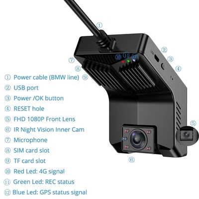 Sos App Control 4G Dashcam και GPS ADAS/DSM/BSD/PCW 4G κινητό DVR