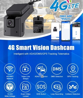 Sos App Control 4G Dashcam και GPS ADAS/DSM/BSD/PCW 4G κινητό DVR