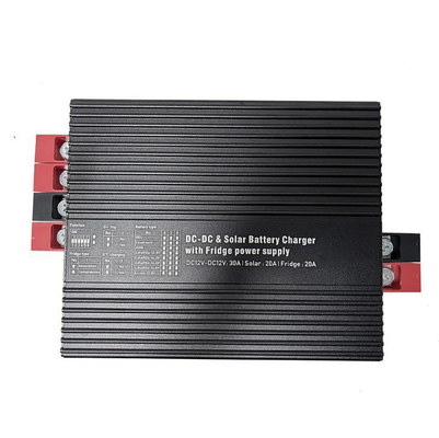 DC-DC Booster Charger 12V 30A Ηλιακό MPPT 20A Φορτιστή ψυγείου 20A Διαχειριστής για RV οχήματα Αυτοκίνητο Γιατ