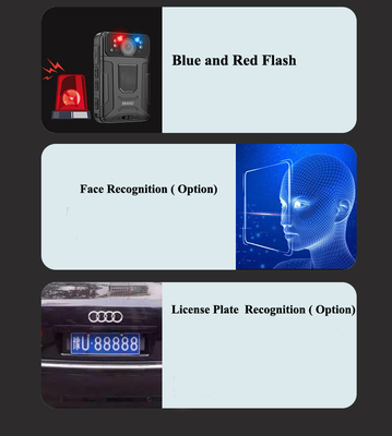4G LTE AI Αναγνώριση προσώπου bodycam Ανθρώπινη κάμερα SOS συναγερμός 2 Way Talk