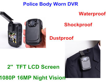 1080P FCC οργάνων καταγραφής Dvr αστυνομίας εγκεκριμένη, φορεμένη σώμα κάρτα βιντεοκάμερων 32G TF