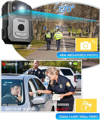 4K Ανάλυση IP68 Wifi Φορούμενες κάμερες H.264/H.265 Εικόνα κωδικοποίησης με NFC και Android 10 Σύστημα