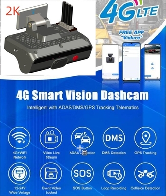 4G Dashboard Διπλή κάμερα AI ADAS DMS Αναγνώριση προσώπου οδηγού με συμπίεση βίντεο H.264/H.265