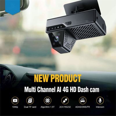 4G Οχήμα Black Box AI Dashcam ADAS DSM SOS GPS Προηγμένο Σύστημα Βοήθειας Οδήγησης Flash 2GB DDR 4GB