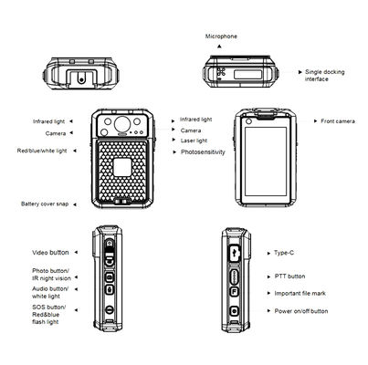 4G Walki-Talkie Bodycam Personal Recorder law enforcement