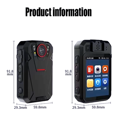 4G Wifi Bodycam Android Σύστημα 2.4 ιντσών Εικονική οθόνη ONVIF RSTP
