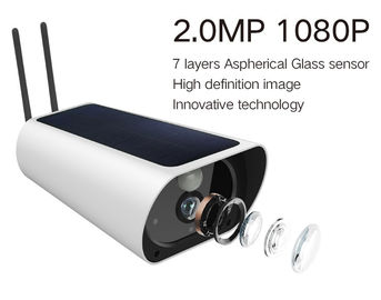 ηλιακά υπαίθρια κάμερα παρακολούθησης 850nm IR Ray Support 64GB TF Card 3/4G HD