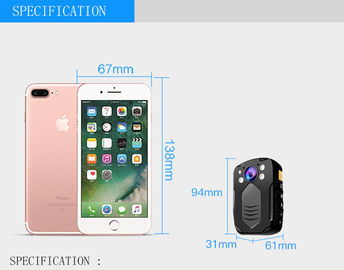IP65 φορεμένη σώμα κάμερα με την τηλεοπτική παραγωγή HDMI και AV Jack/την κρυμμένη κάμερα αστυνομίας των οδηγήσεων άσπρη ελαφριά