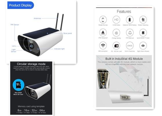 Υπαίθρια αδιάβροχη κάμερα μπαταριών HD 4G με την ακουστική κάμερα serurity 2 τρόπων