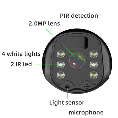 Υπαίθρια ενδοσυνεννόηση 4W 18650 κάμερα 2MP μπαταριών PTZ WIFI