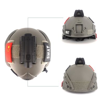 2.4GHZ Κάμερα Κράνους GPS Ζωντανή Μετάδοση 3600mAh Για Στρατιώτες