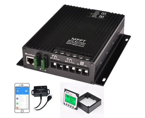 12V 24V 30A διπλός ελεγκτής δαπανών μπαταριών MPPT ηλιακός για τη βάρκα τροχόσπιτων RVs