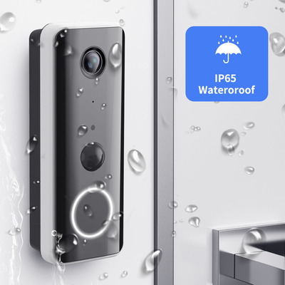1080P έξυπνη τηλεοπτική Doorbell ασύρματη τηλεοπτική ενδοσυνεννόηση WIFI με την μπαταρία κτύπων 5200mAh