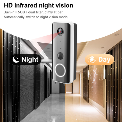 τηλεοπτική ενδοσυνεννόηση καμερών 1080P WIFI ασύρματη τηλεοπτική Doorbell με τον κτύπο