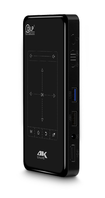 Φορητός μίνι προβολέας τσεπών DLP 4K που αποκωδικοποιεί τον τρισδιάστατο έλεγχο IR αναπαραγωγής ήχου